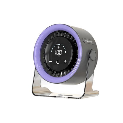 100-Speed Mini Desk Fan with Digital Display