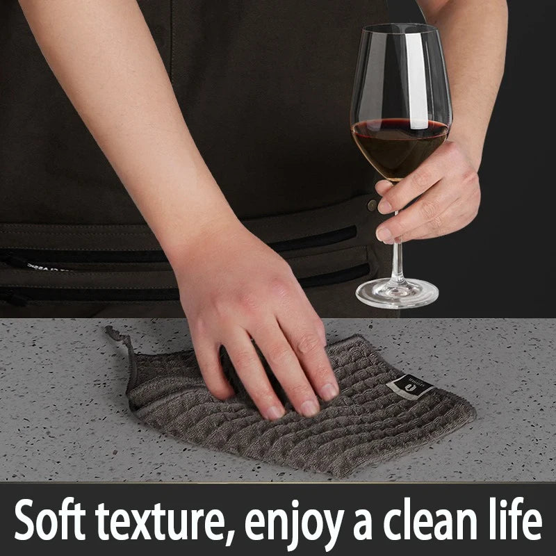 1/2/4pc Cleaning Towel Coffee Bar Barista Super Absorbent Microfiber Cleaning Cloth for Kitchen Home Coffee Machine Cleaner MB01