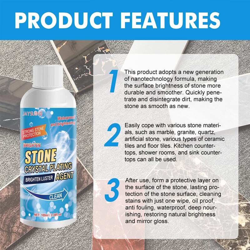 Stone Stain Remover Cleaner - Effective Removal of Oxidation, Rust, Stains